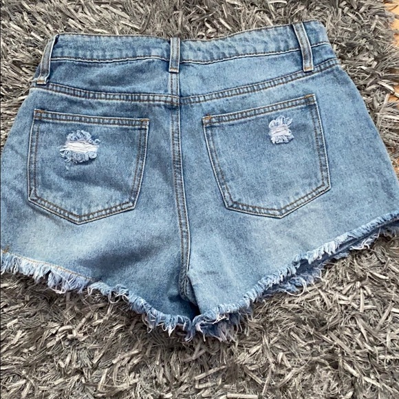 Distressed Denim Shorts - Picture 2 of 2